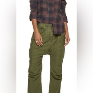 R13 Japanese Cotton Army Green Cargo Harem Pants by
GOOP NWOT